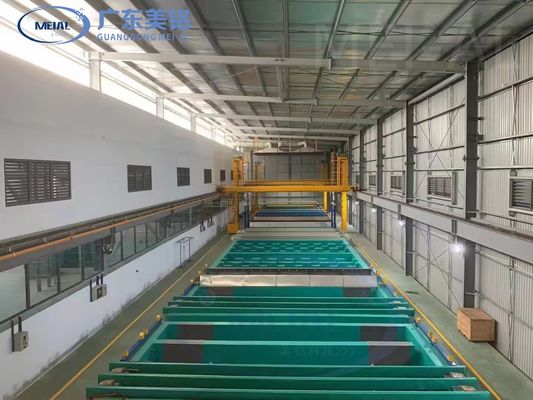 ราคาดี 600T / เดือน สายการผลิต anodizing แบบแนวราบสําหรับโปรไฟล์อลูมิเนียมเงิน ออนไลน์