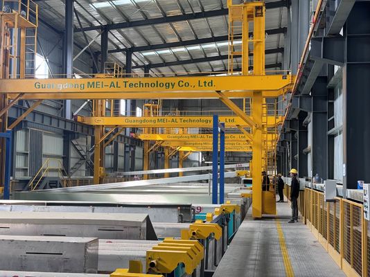 ราคาดี 12000T/ปี ความจุ อัตโนมัติ อลูมิเนียม โปรไฟล์แสงอาทิตย์ การรักษาผิว anodizing ออนไลน์