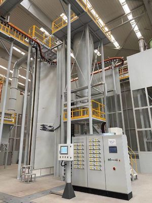 เส้นเคลือบผงอุตสาหกรรมอัตโนมัติโปรไฟล์อลูมิเนียมแนวตั้ง