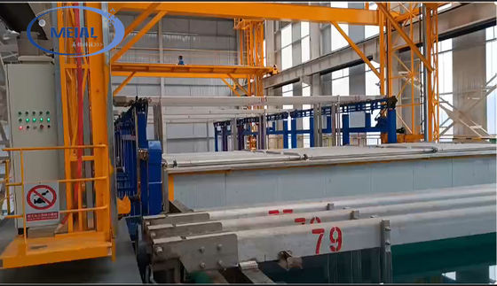 สายการผลิตอโนไดซ์แบบกำหนดเอง ประหยัดพลังงาน ความจุ 500T สำหรับโปรไฟล์อลูมิเนียม