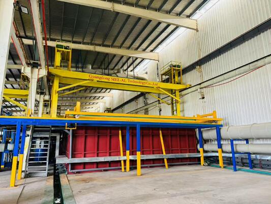 ราคาดี 500 ตัน/เดือน สายการผลิต anodizing แบบอัตโนมัติเต็มแบบ ความหนาของแผ่น 5-25 μm สําหรับโปรไฟล์อลูมิเนียม ออนไลน์