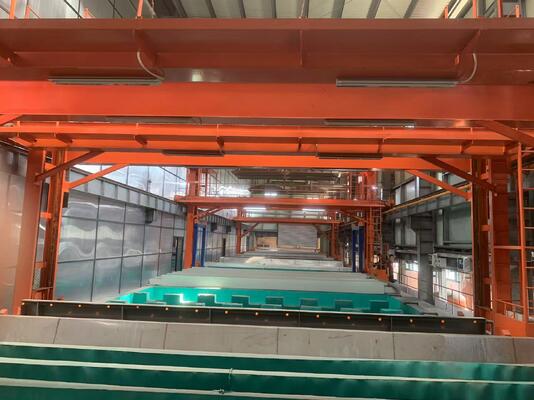 ราคาดี 500 ตัน/เดือน สายการผลิต anodizing แบบอัตโนมัติเต็มแบบ ความหนาของแผ่น 5-25 μm สําหรับโปรไฟล์อลูมิเนียม ออนไลน์