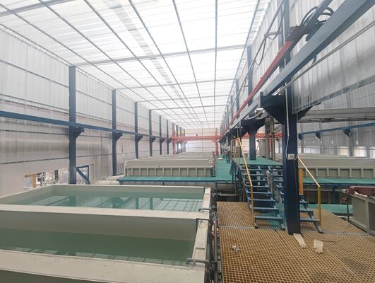 ราคาดี MEI-AL 500 ตัน / เดือน อุปกรณ์สาย anodizing ปรับควบคุม PLC แบบอัตโนมัติเต็มที่ ความหนาของแผ่น 5-25 μm ออนไลน์
