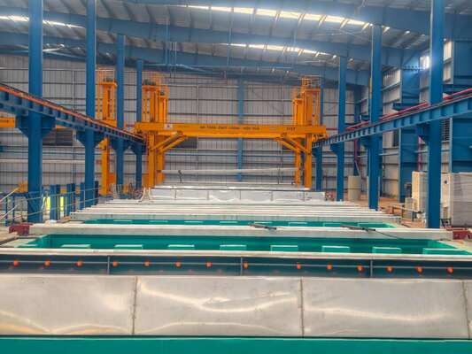 ราคาดี 1000T/M Anodizing line/ SS316L สะสมแผ่นคาโทดสแตนเลสด้วยพื้นผิวปริมาณ 3000A DC Current ในถัง anodizing ออนไลน์